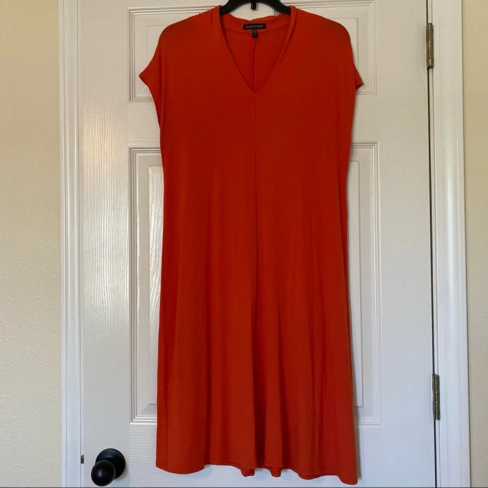 EILLEN FISHER , SIZE MEDIUM. ORANGE COLOR - Picture 2 of 6